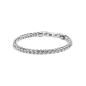 Preview: 5 mm Fuchsschwanz-Armband aus Edelstahl mit Silber-Finish - Milia Silver